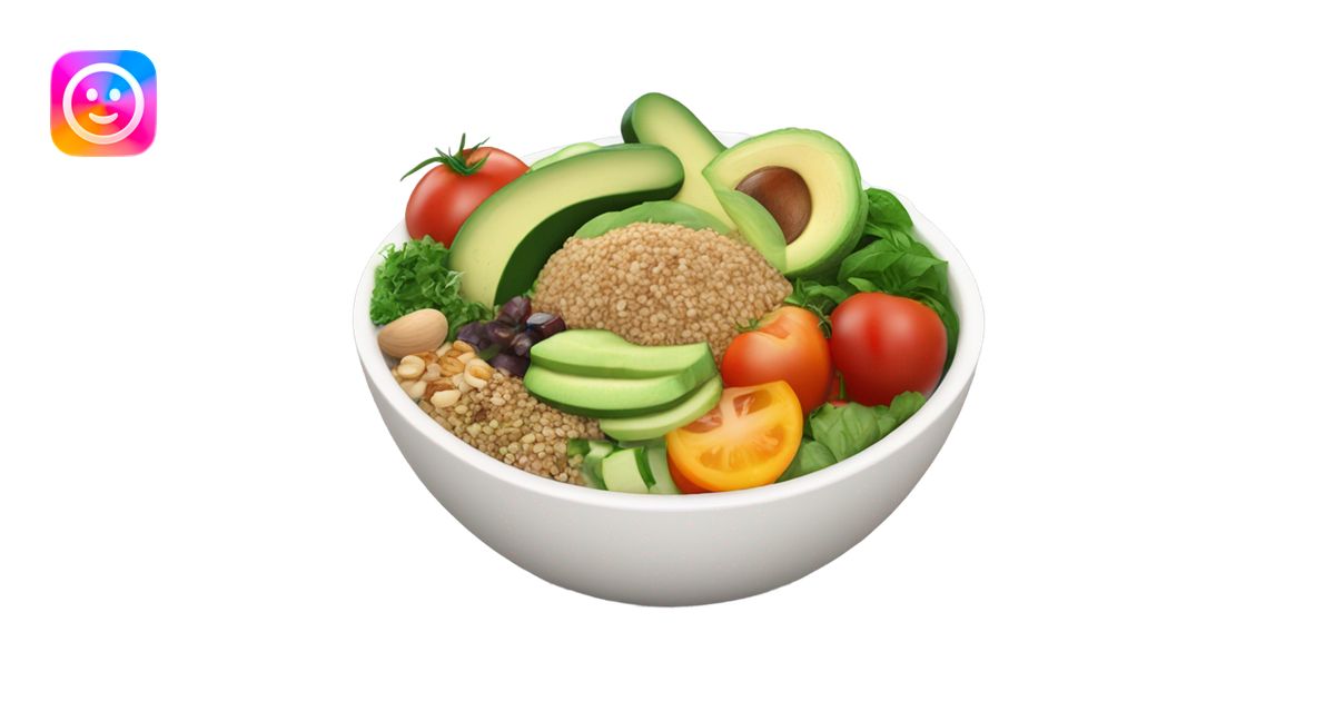 realistic bowl of healthy food emoji | AI Emoji Generator