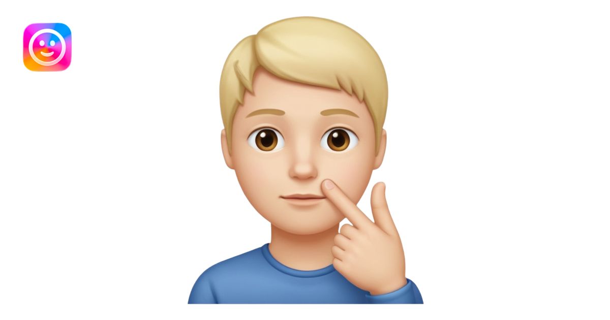 straight face with hand with thumb sticking left right under chin emoji ...