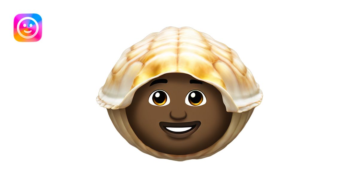 Gucci Mane coming out of a shell-less clam emoji | AI Emoji Generator
