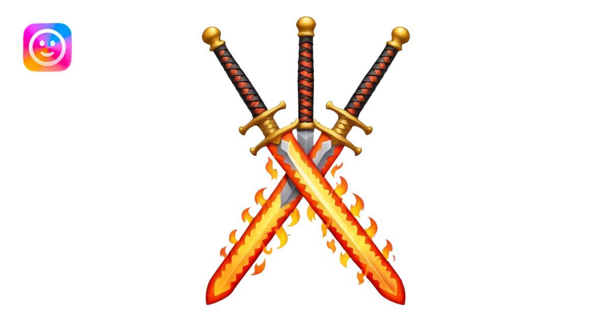 sword on fire crossed emoji | AI Emoji Generator