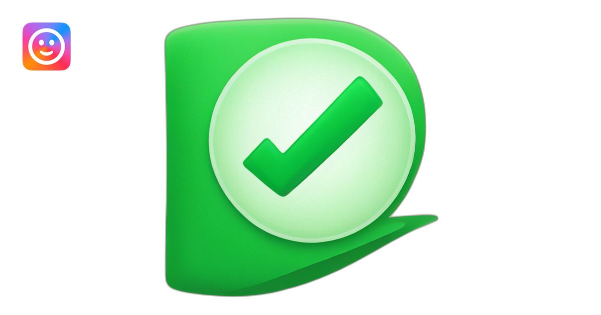 Green check mark emoji | AI Emoji Generator