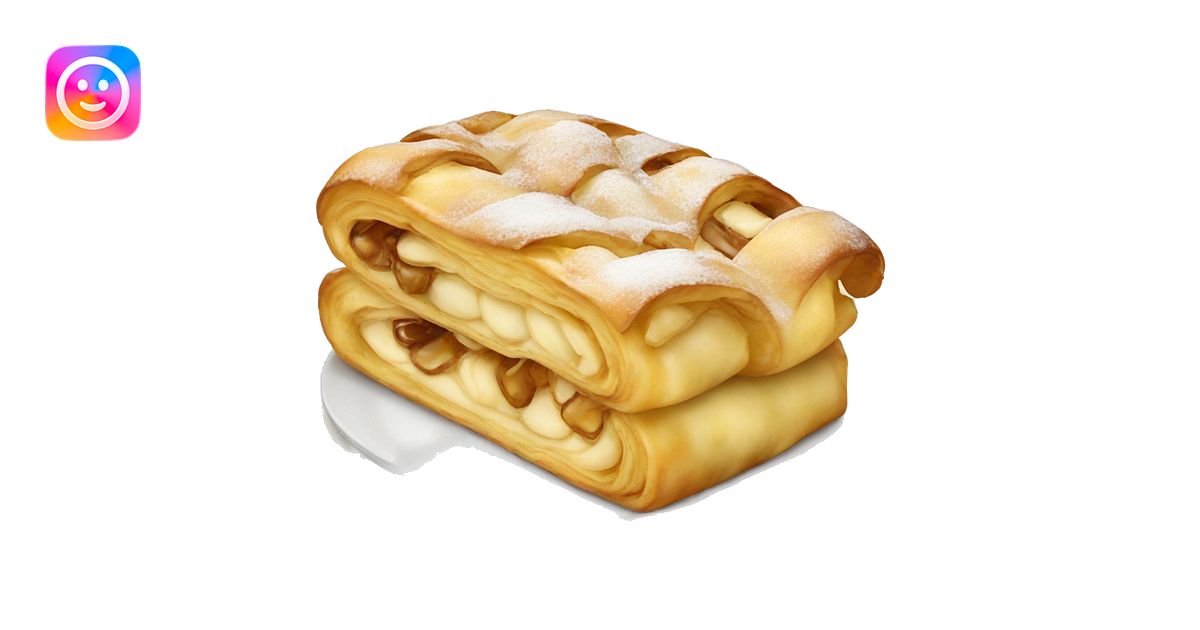 apfelstrudel mit vanillesoße emoji | AI Emoji Generator