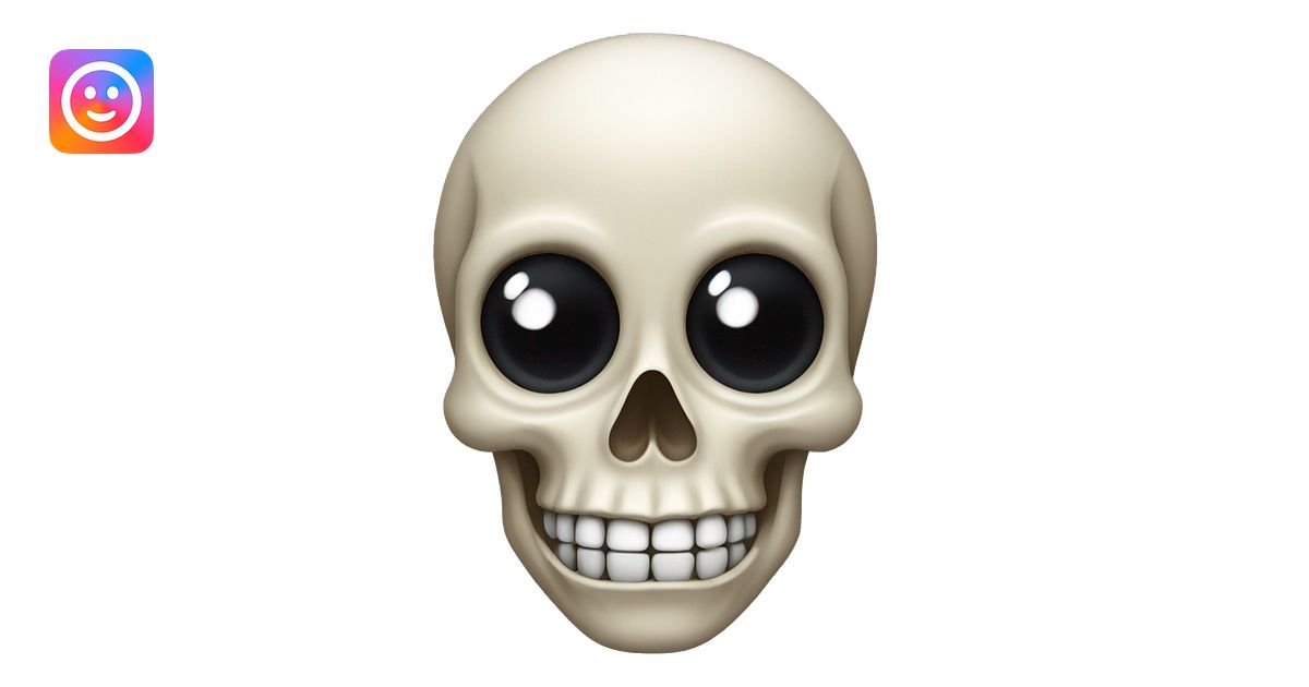Skull with eyes popping out emoji AI Emoji Generator