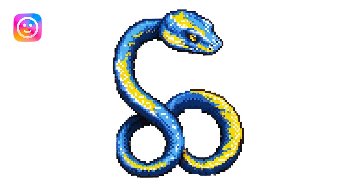 Minimalist Python programming language logo with simplified blue and ...