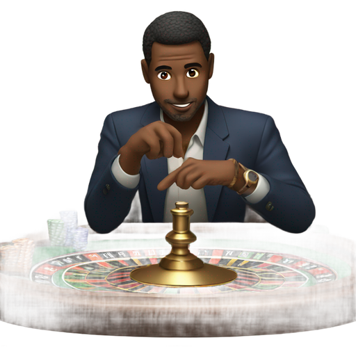 Man gambling roulette table  emoji