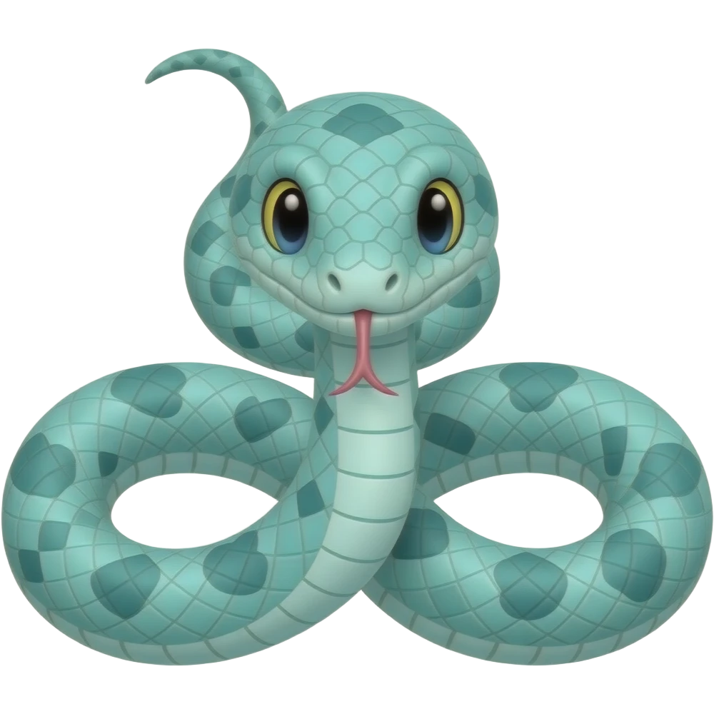 teal snake emoji
