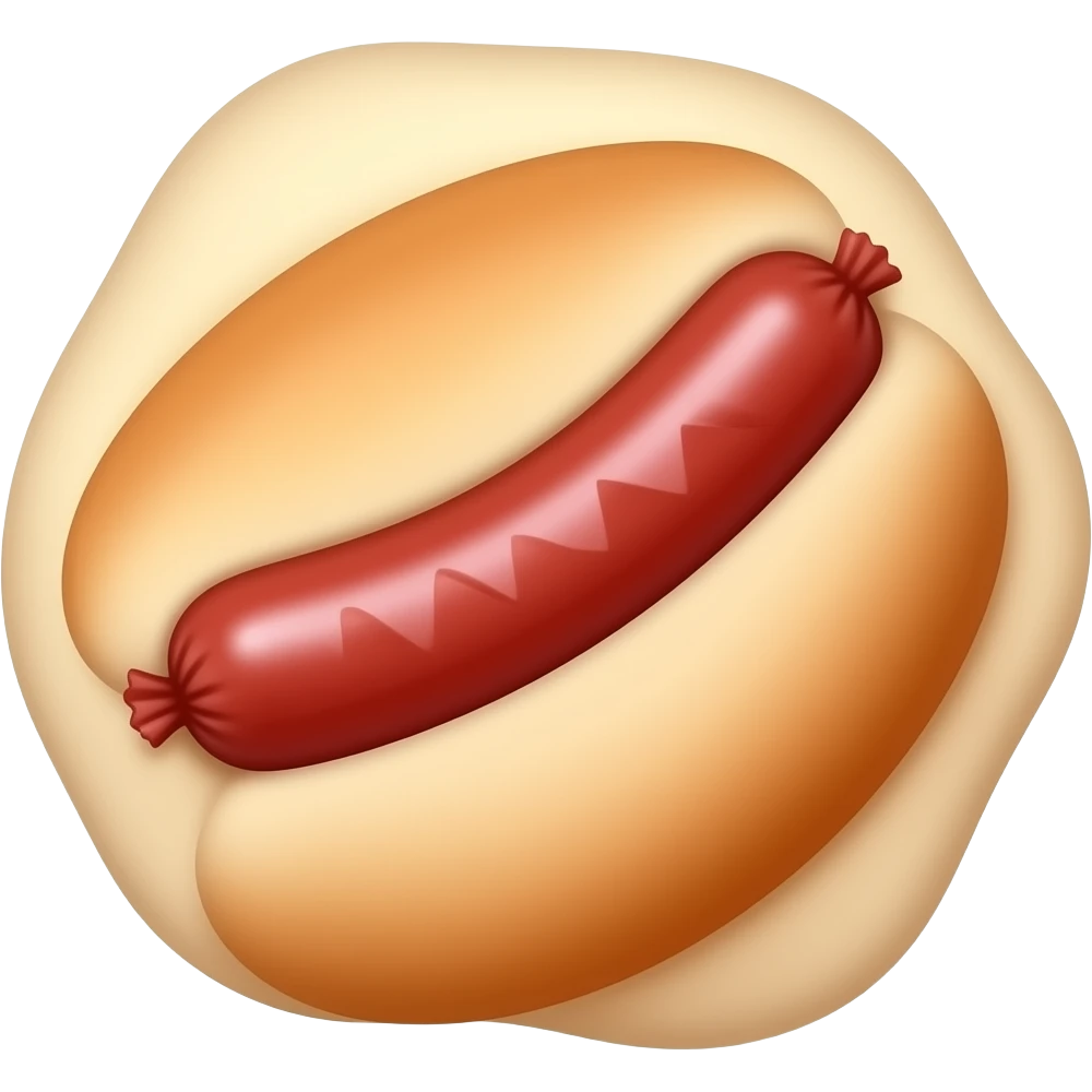 хлебобулочное изделие: сосиска в тесте emoji
