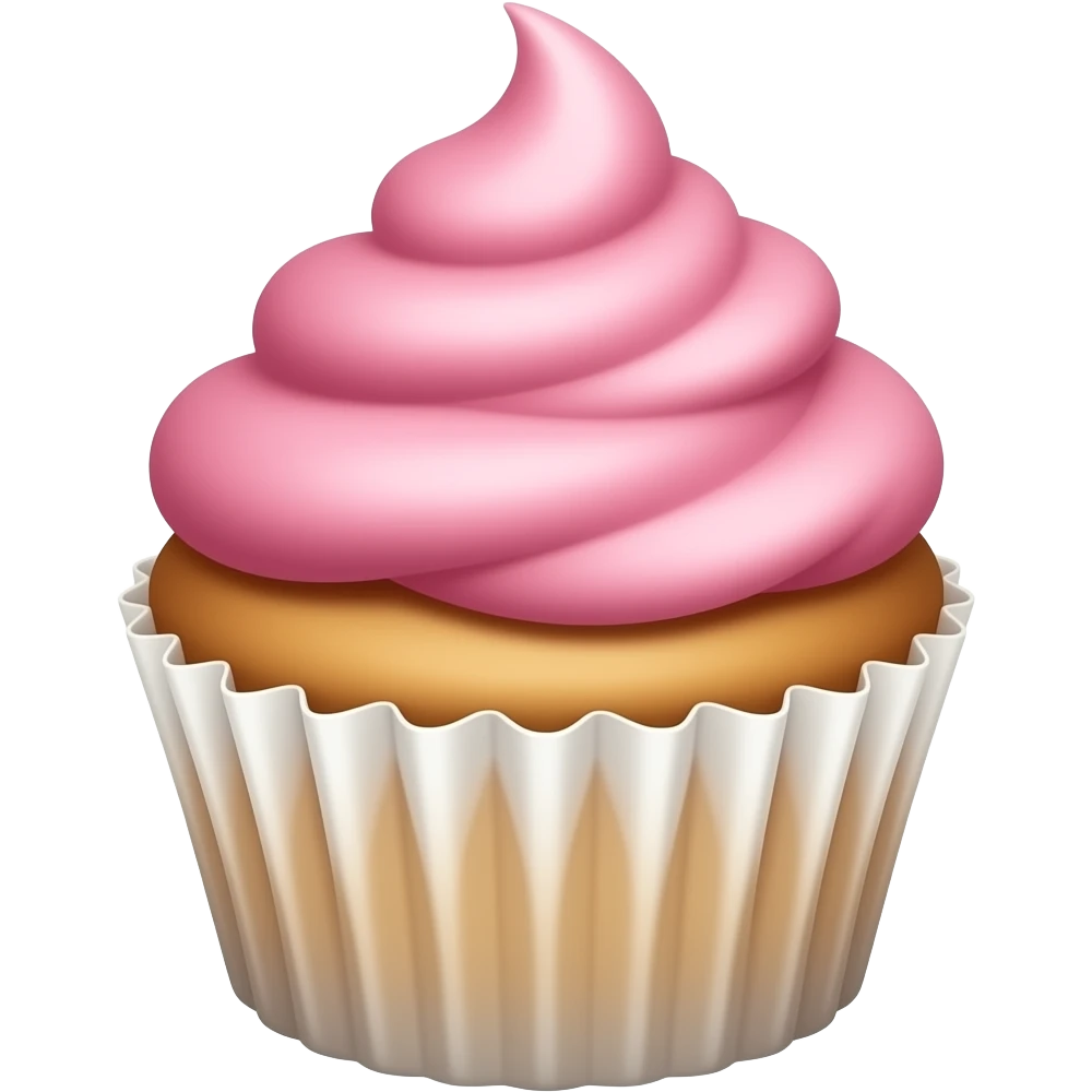 Cupcake with pink icing emoji