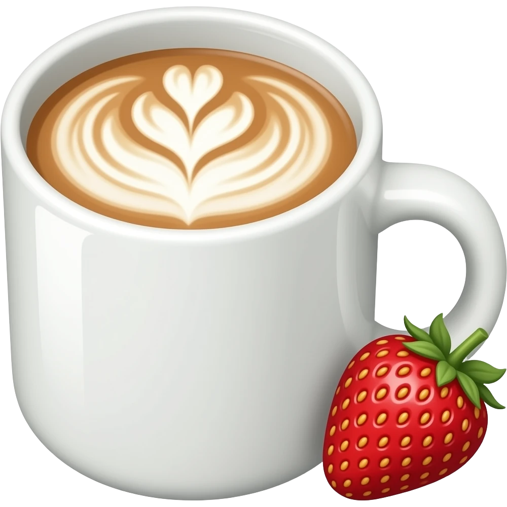 strawberry coffe emoji