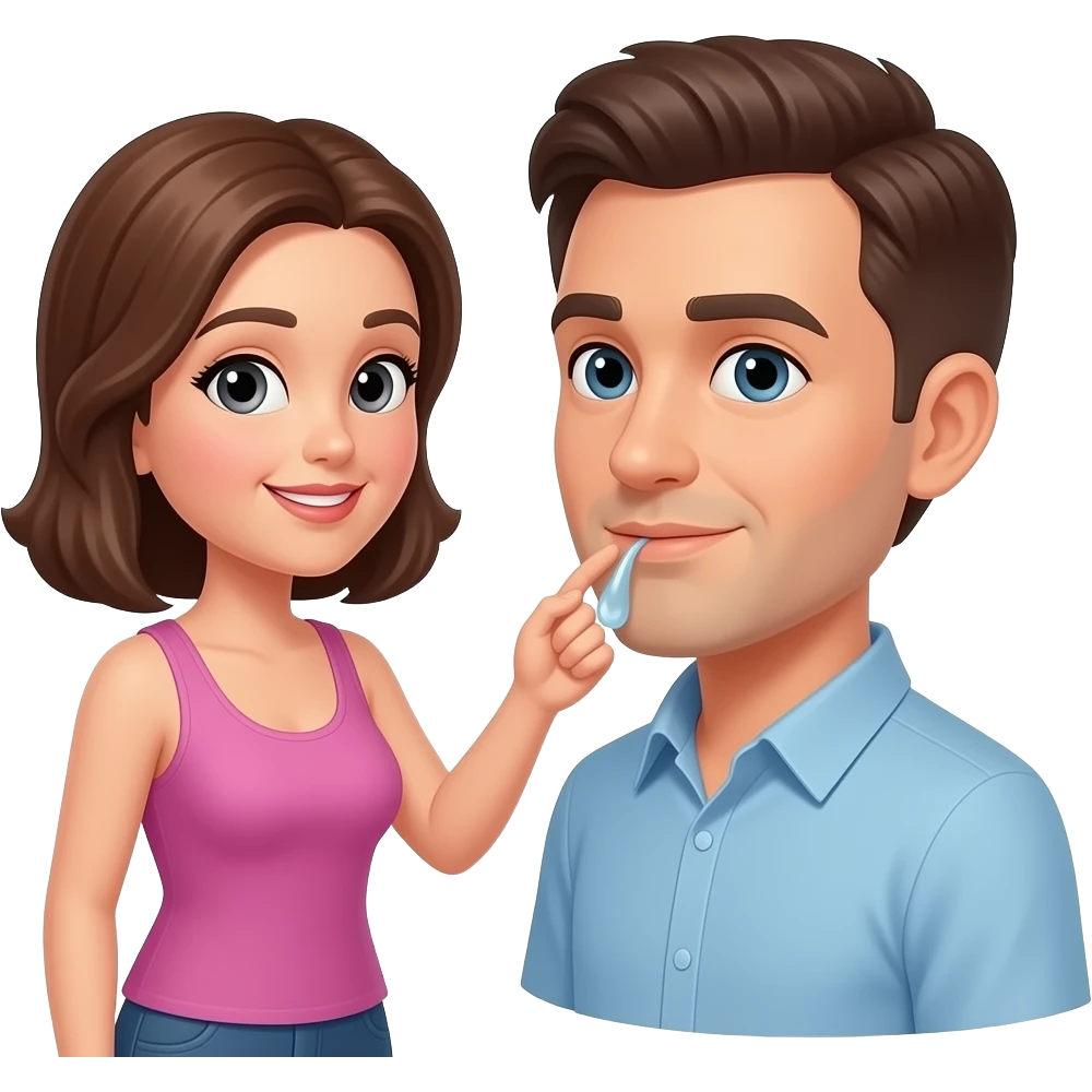 Frau pisst mann an emoji