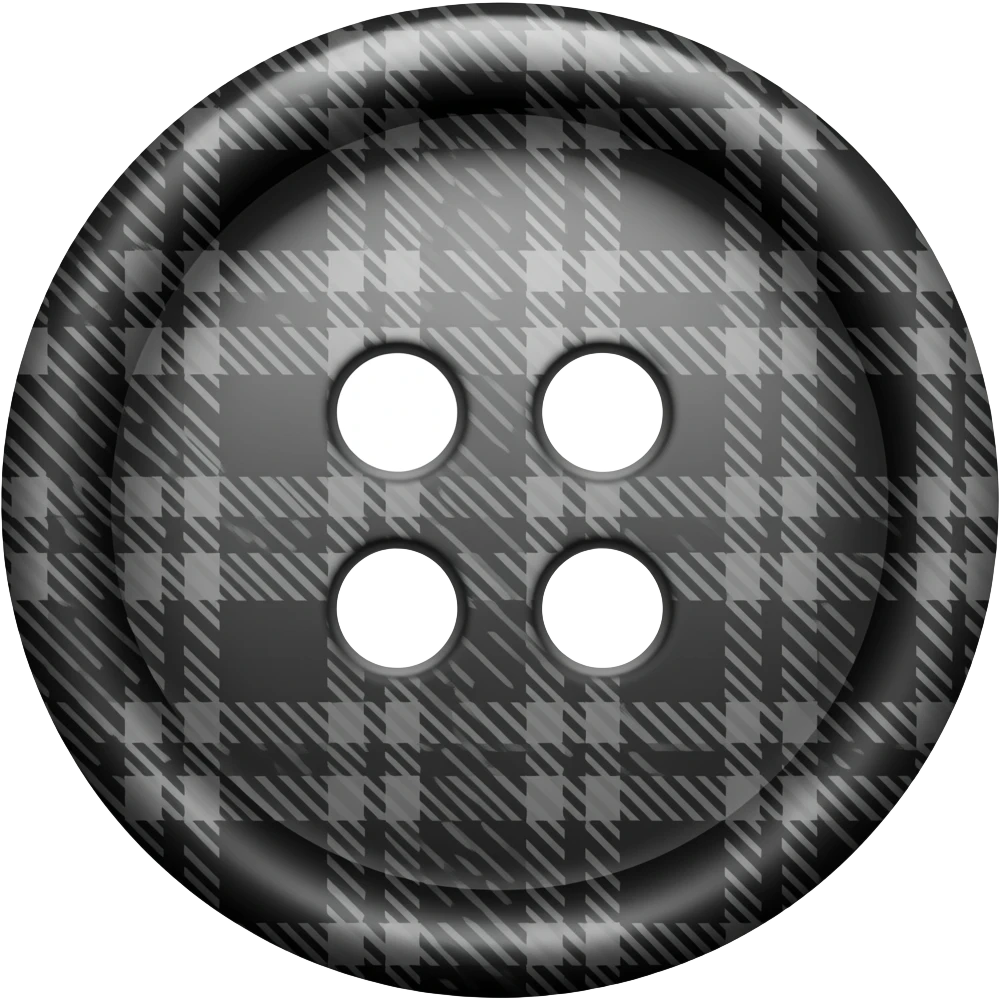 Dark Plaid four holed button emoji