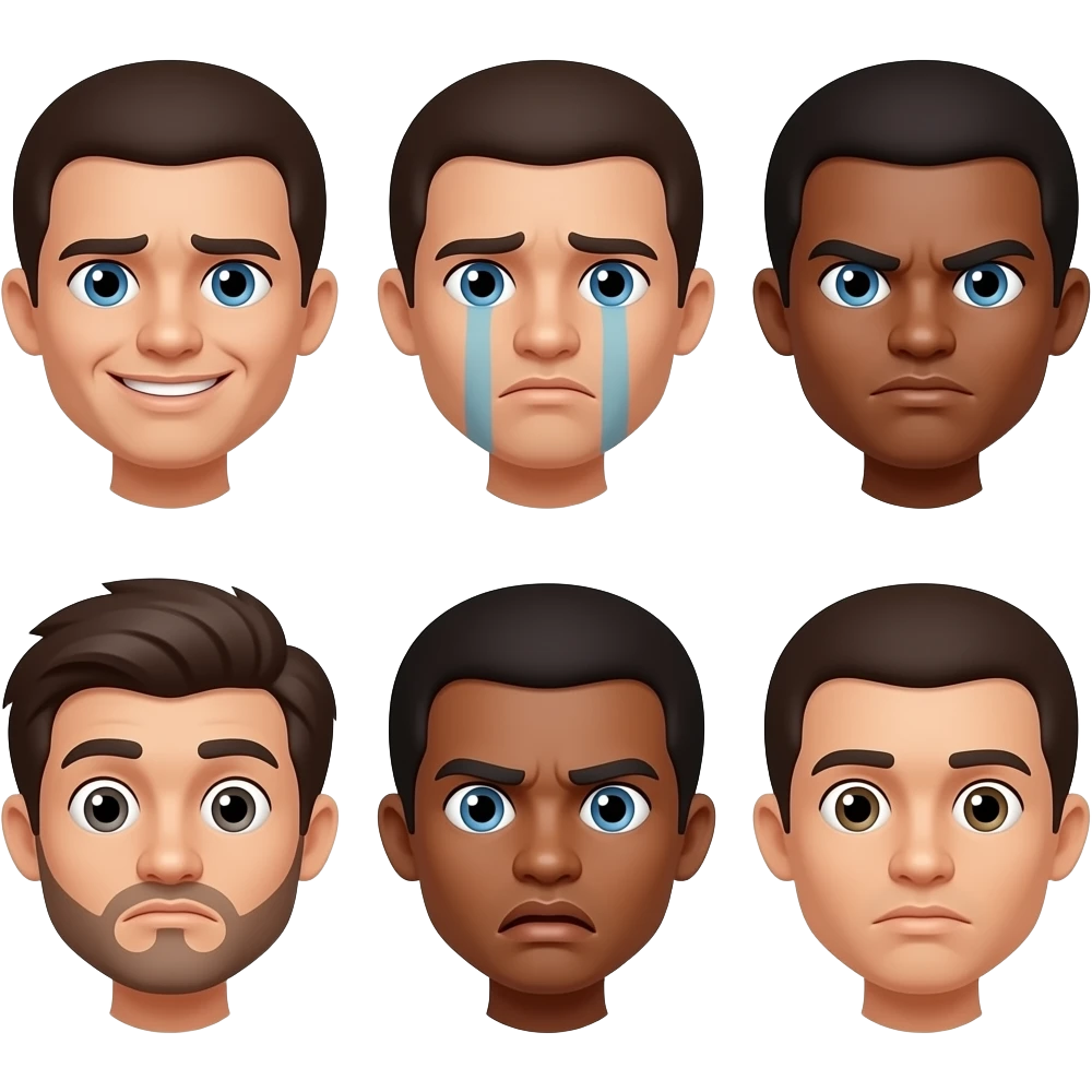 تو تمام حالتهای ایموجین تولید کن تصویر قبل گفتم emoji