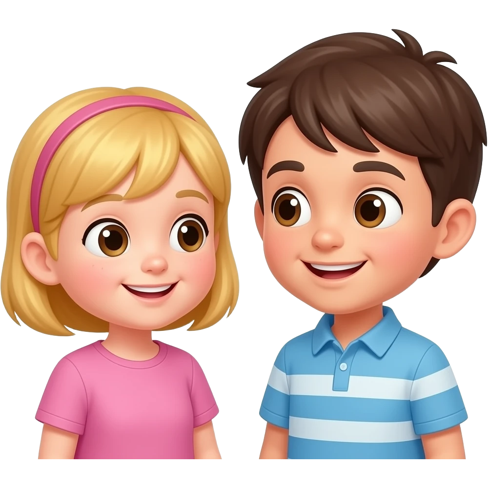 dos niñoshablando emoji