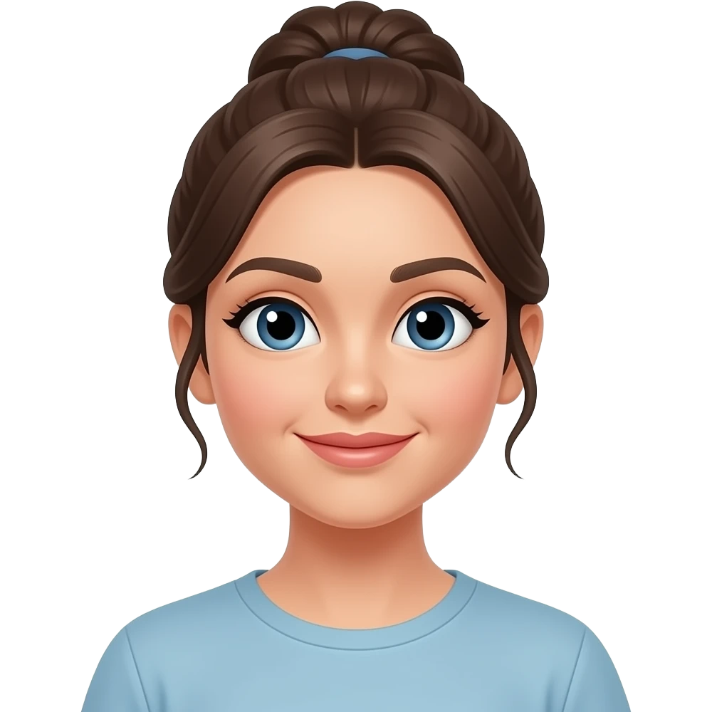 머리묶은 여자 emoji