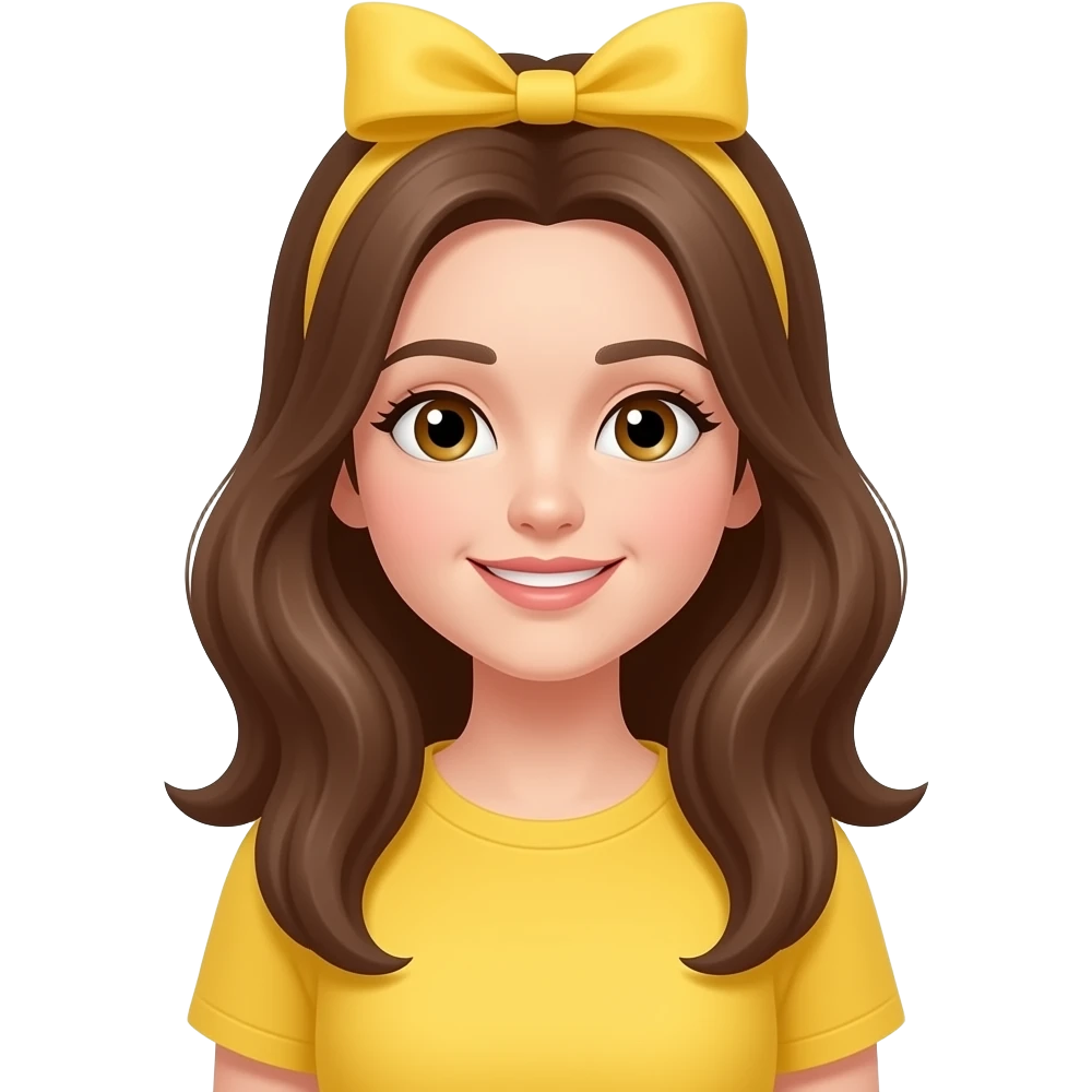 female kid in yellow emoji
