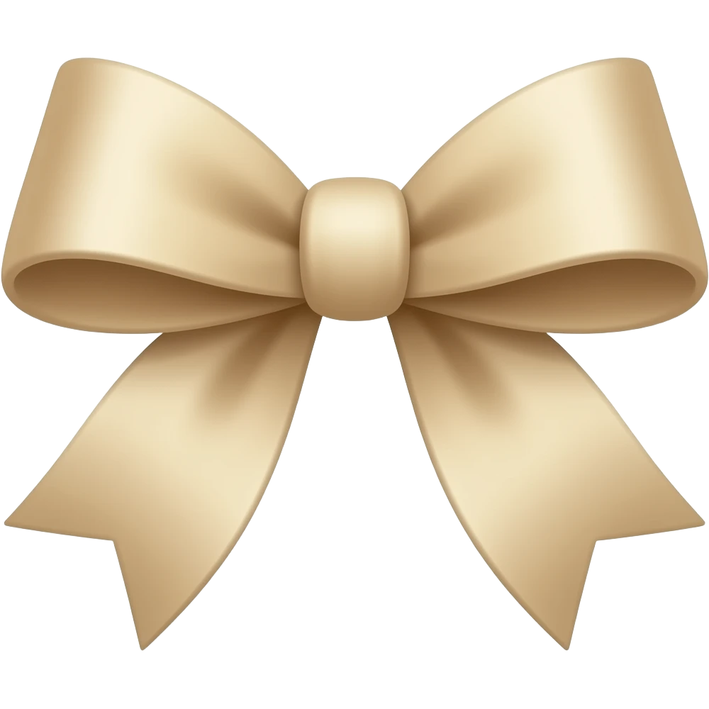 Beige bow emoji