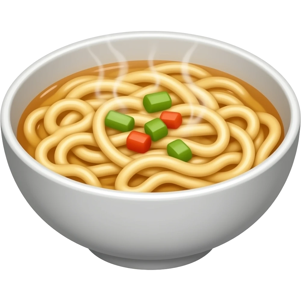 Butter noodles in a bowl emoji