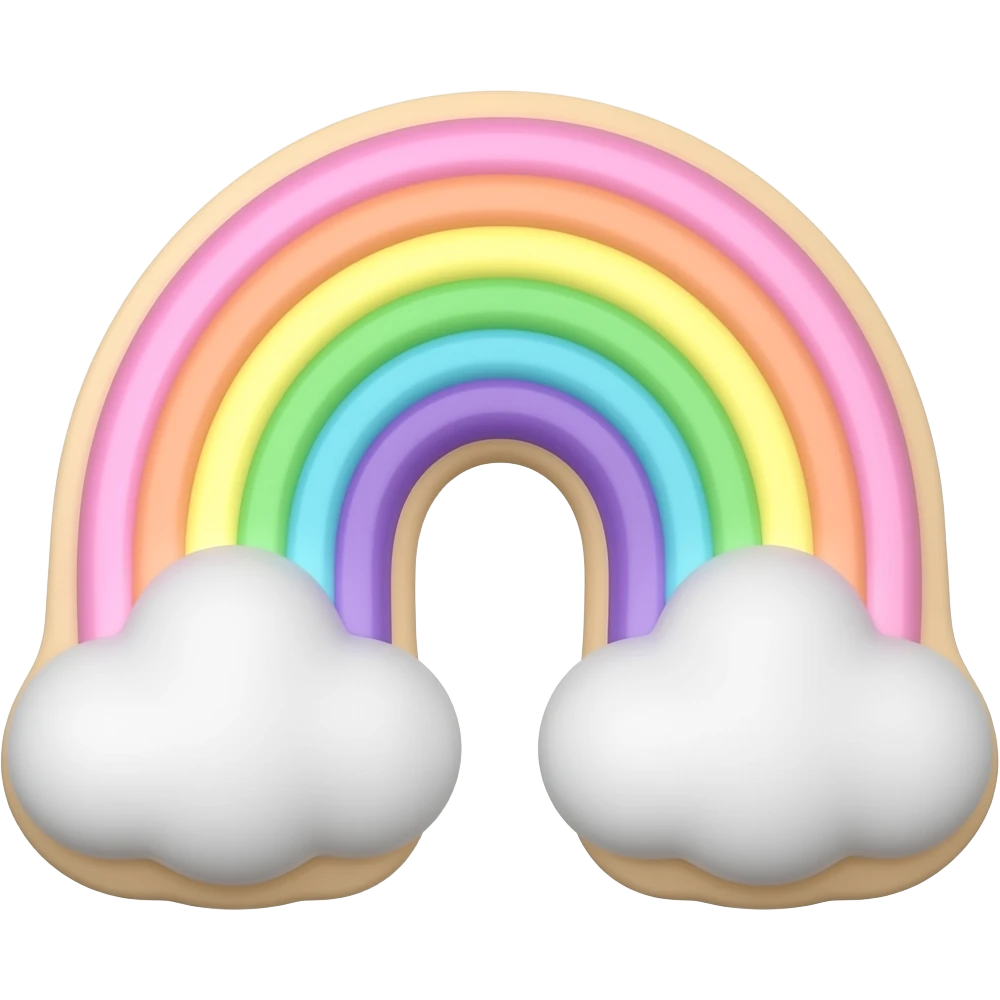 pastel rainbow cookie emoji