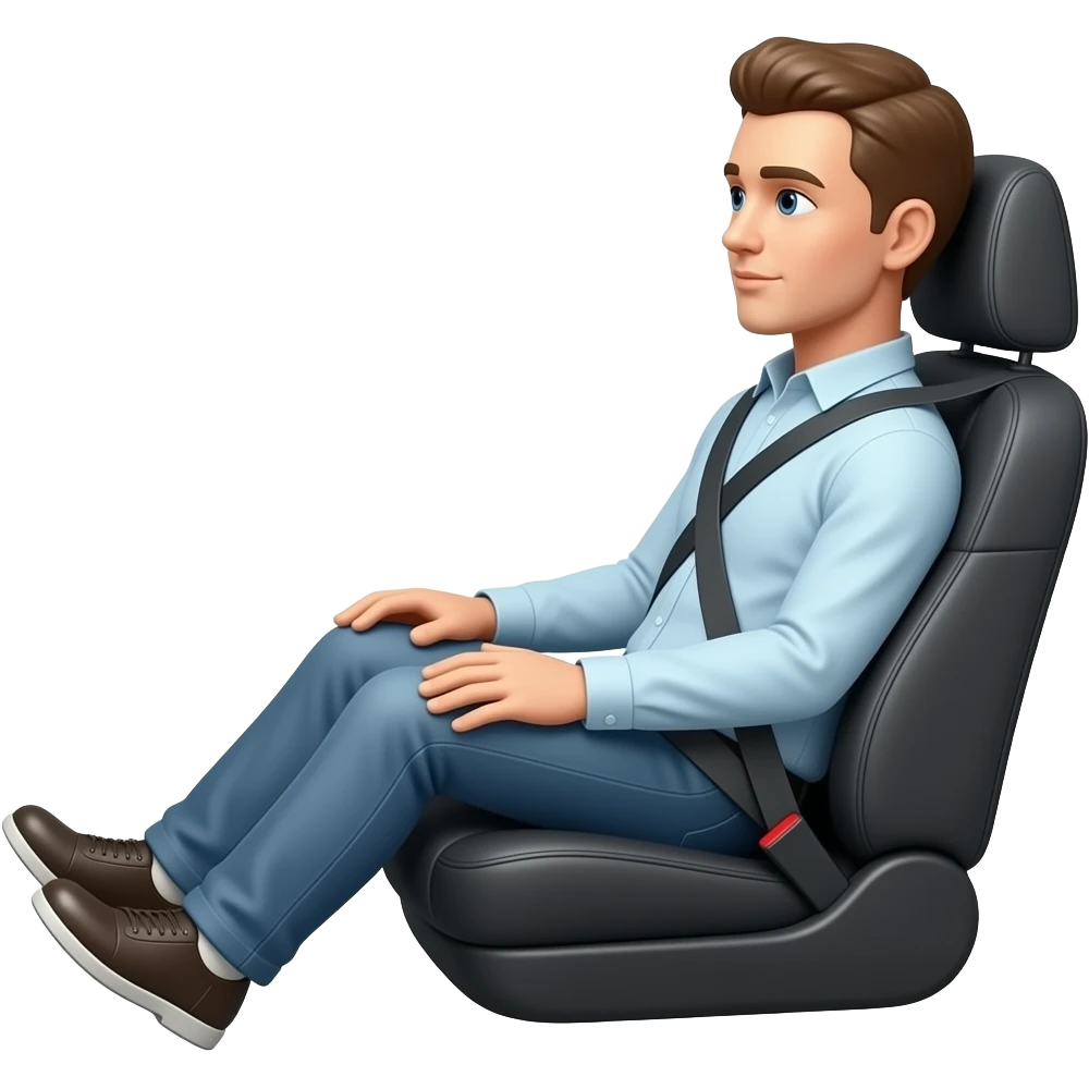 crash test dummy in car seat emoji