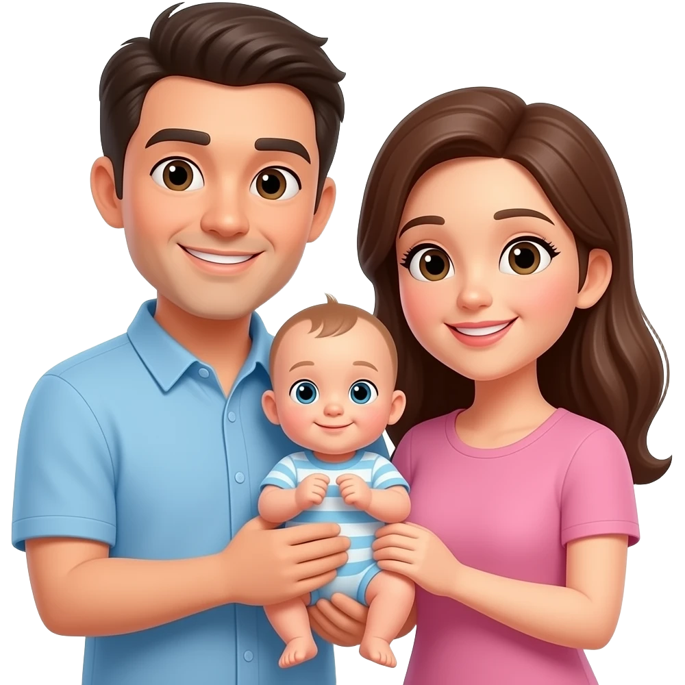 папа и мама желею малыша emoji