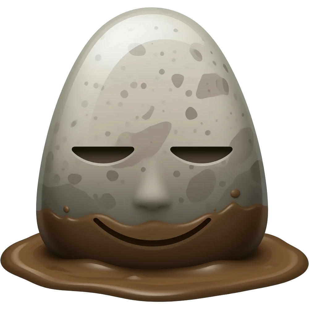 Smooth River Stone mud emoji