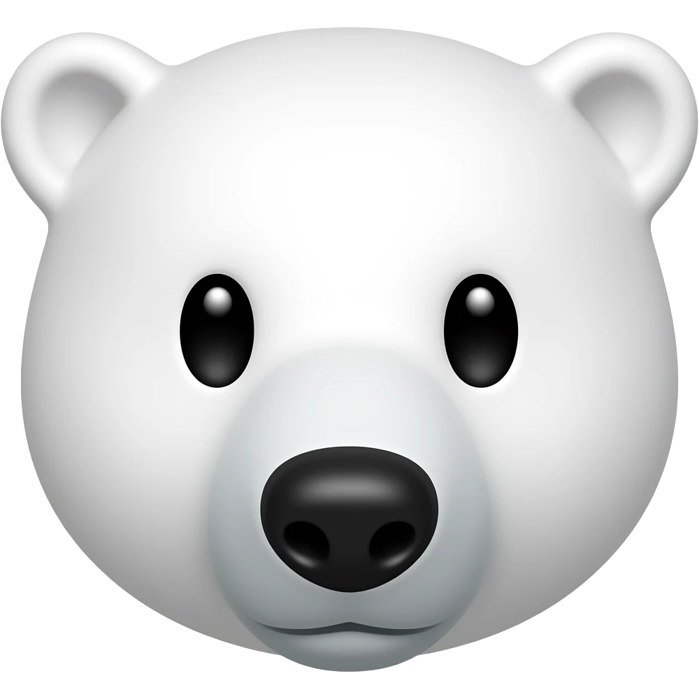 white polar bear face emoji
