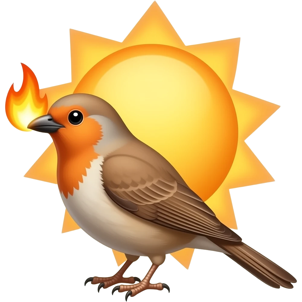 🌞+🐦‍🔥 emoji