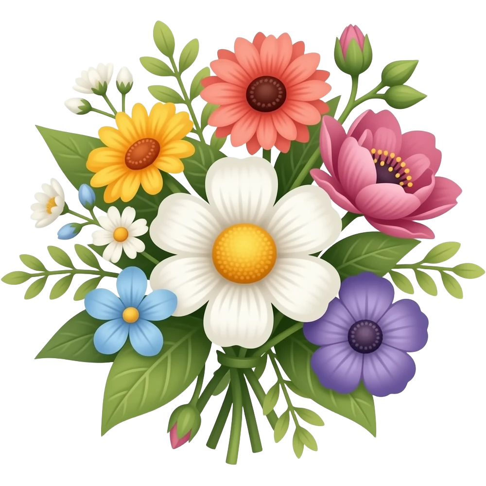 mixed flowers emoji