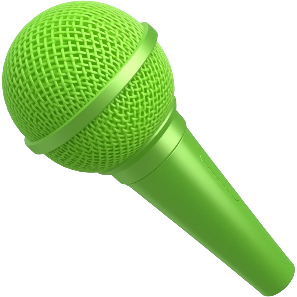 neon green michrophone emoji