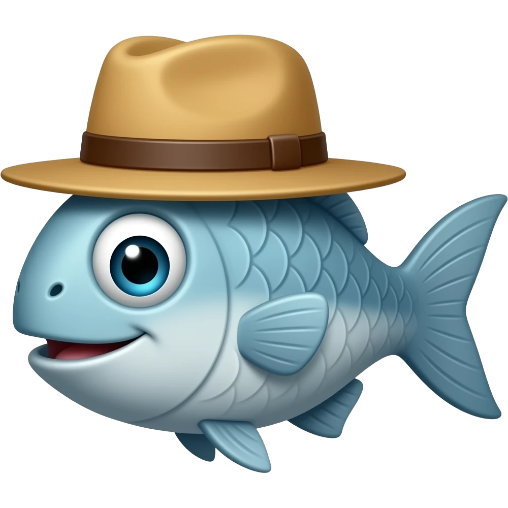 карась зі шляпой emoji