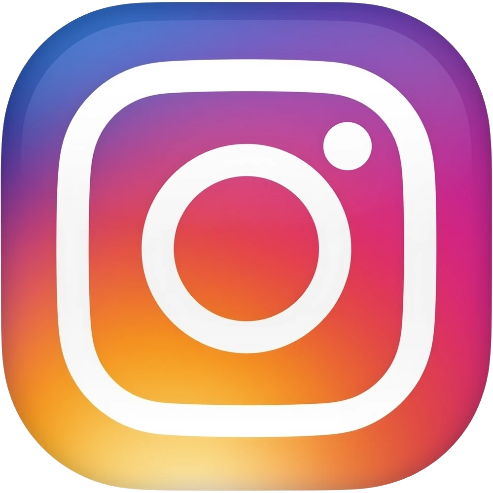 Instagram logo with hand emoji