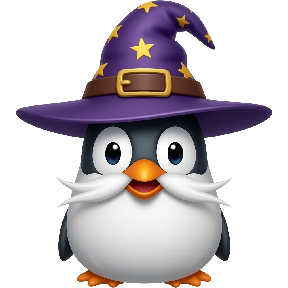 Penguin Wizard emoji