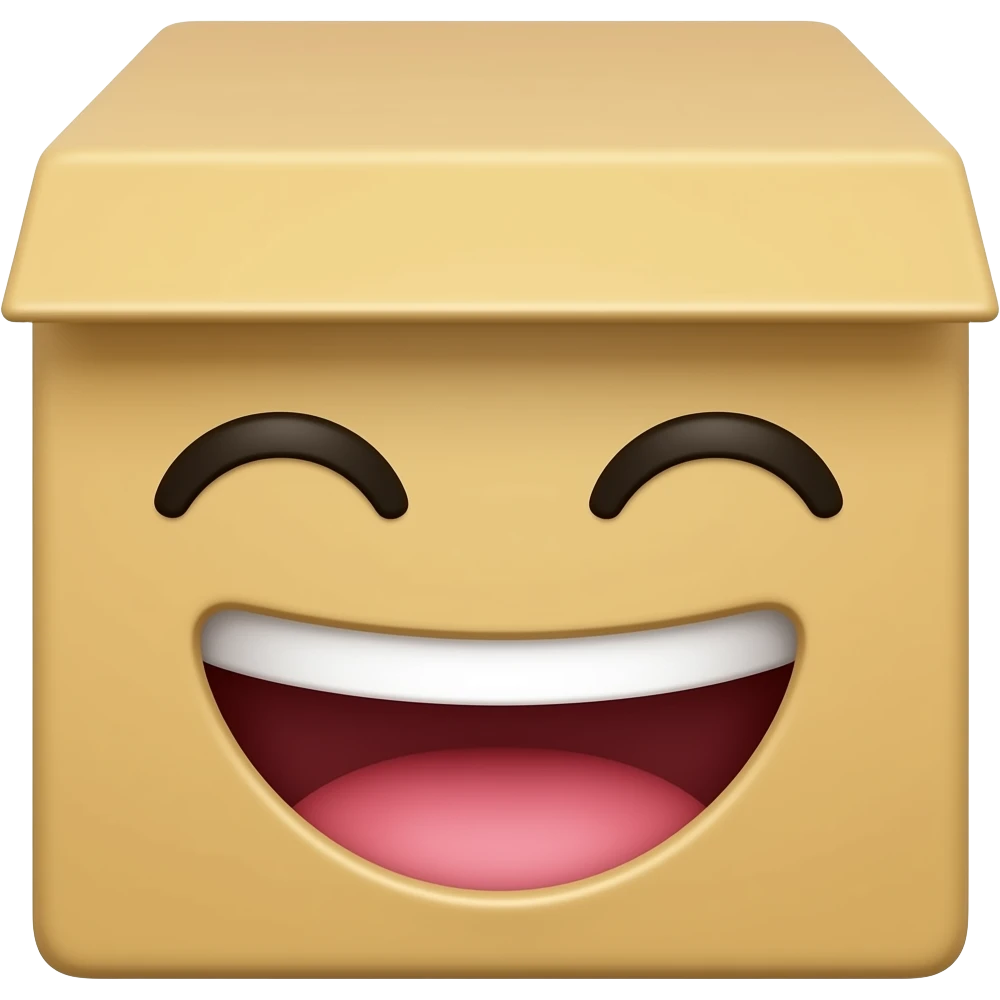 funny laughing box emoji