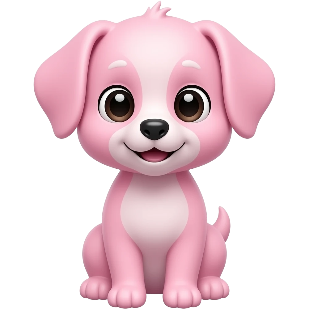 Pink colored pookie emoji