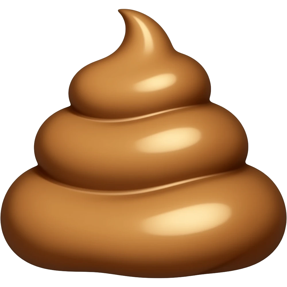 poop with big butt emoji