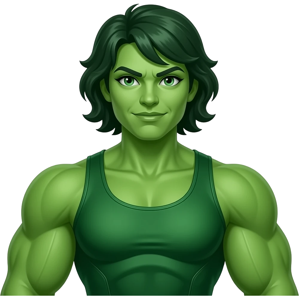 Make this a green female she hulk emoji