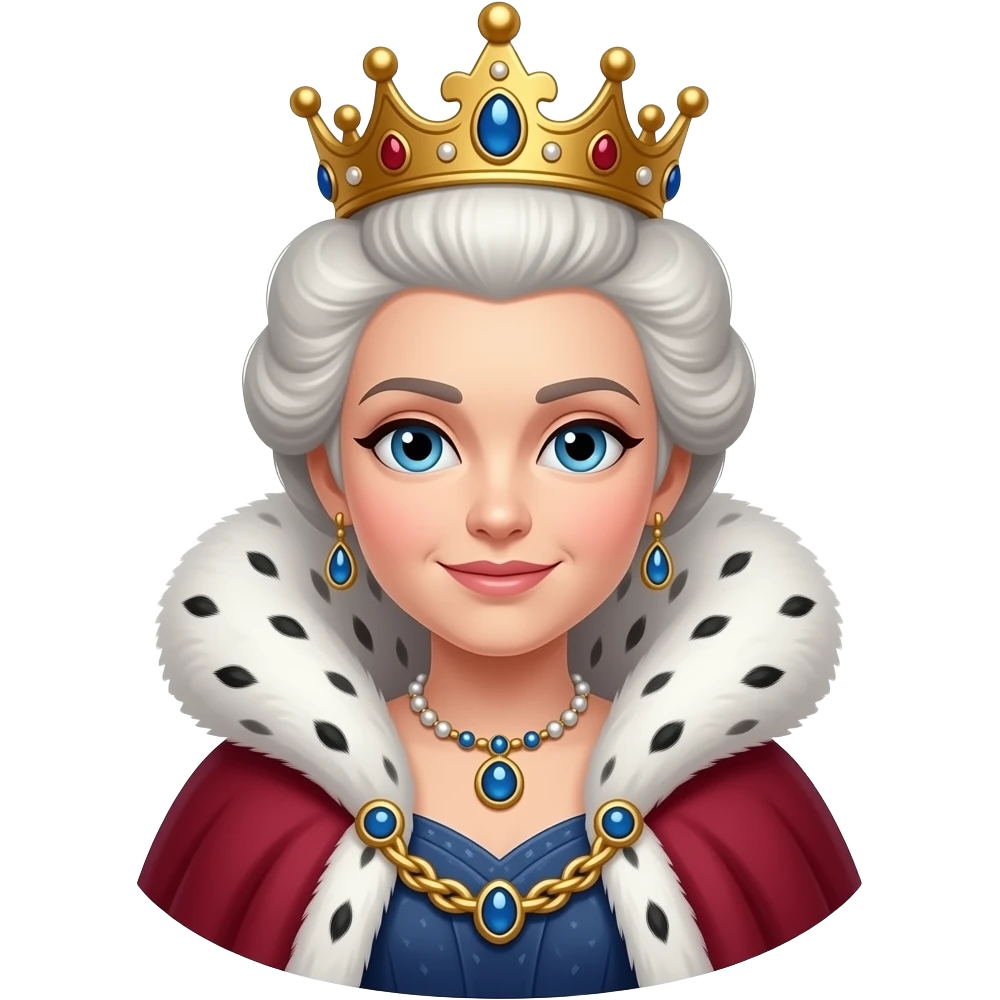 A spectacular queen emoji