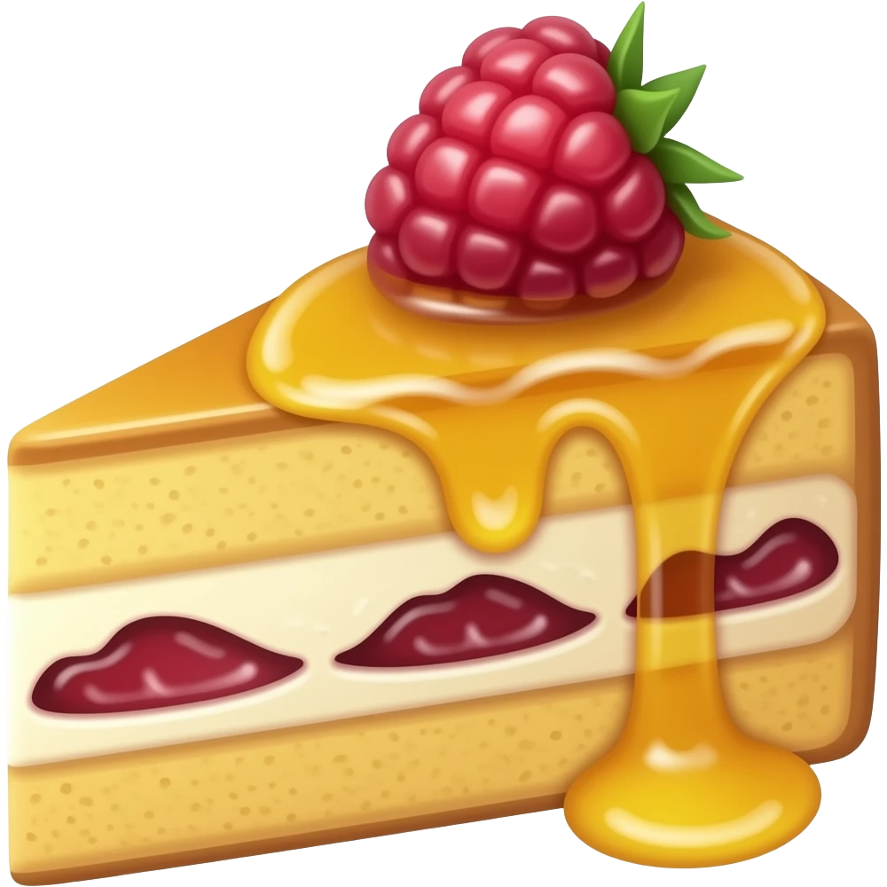 Raspberry honey cake emoji