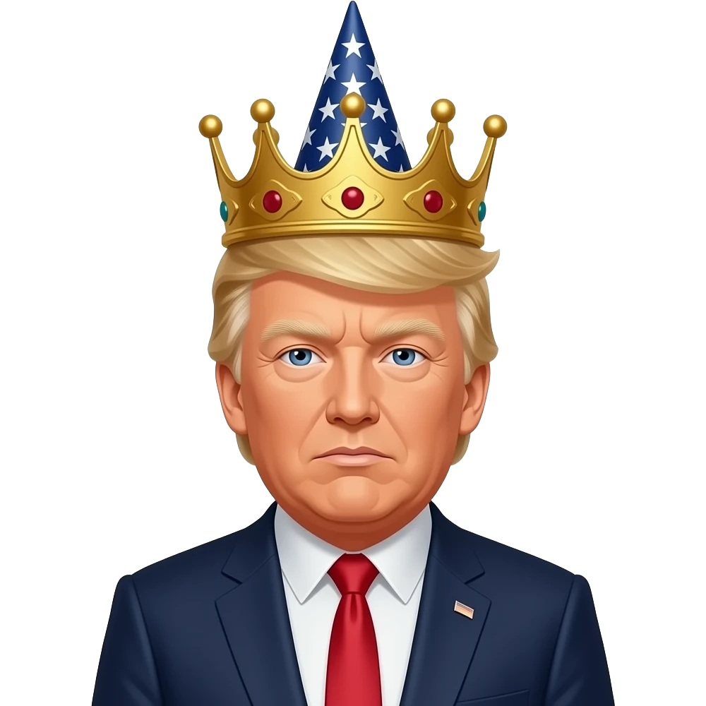 dunce cap like a crown on trump emoji