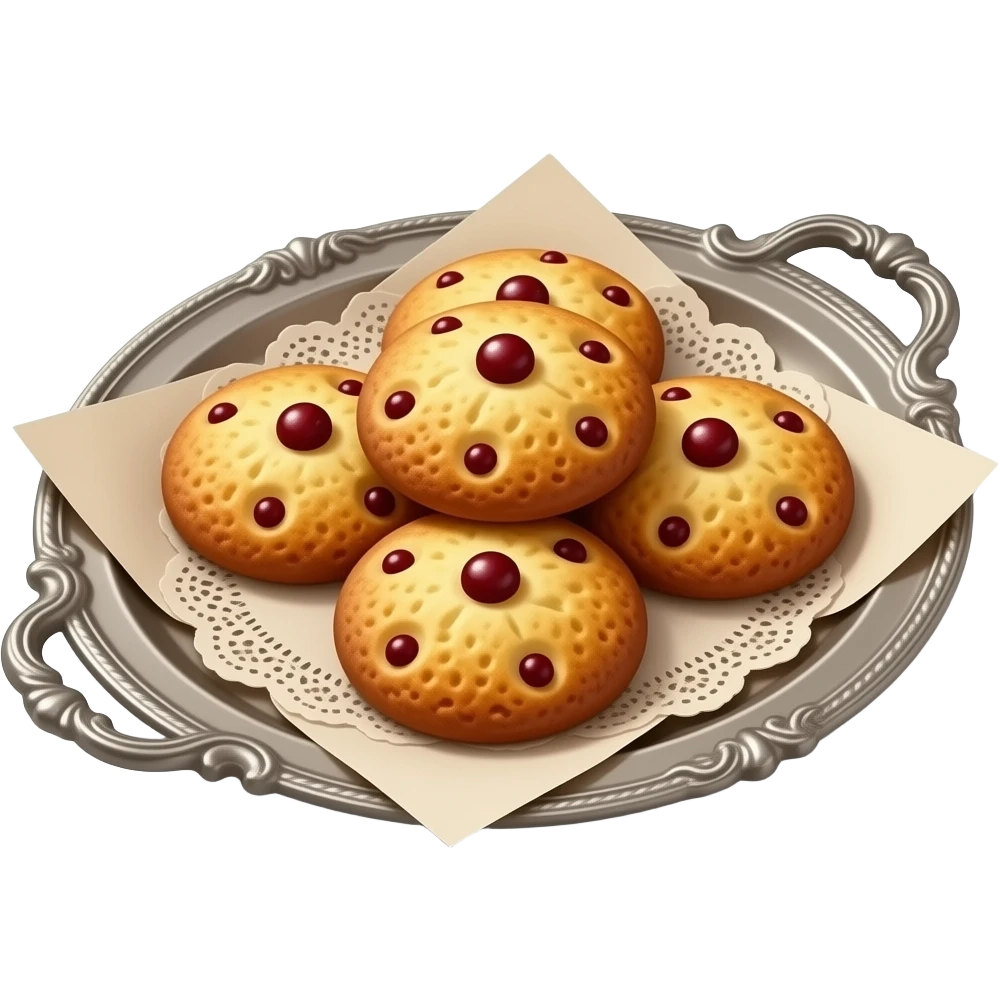 Ultra-realistic golden-brown cookies, freshly baked flaky texture ...