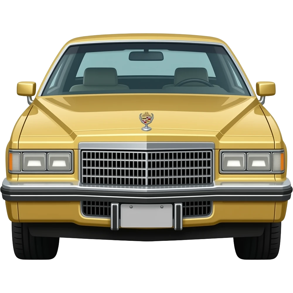 80's gold cadillac eldorado, hyper realistic, highly detailed emoji