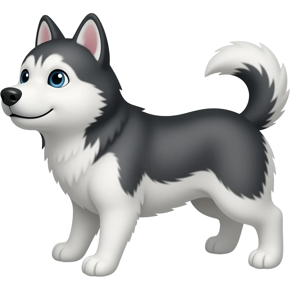Husky with knife emoji