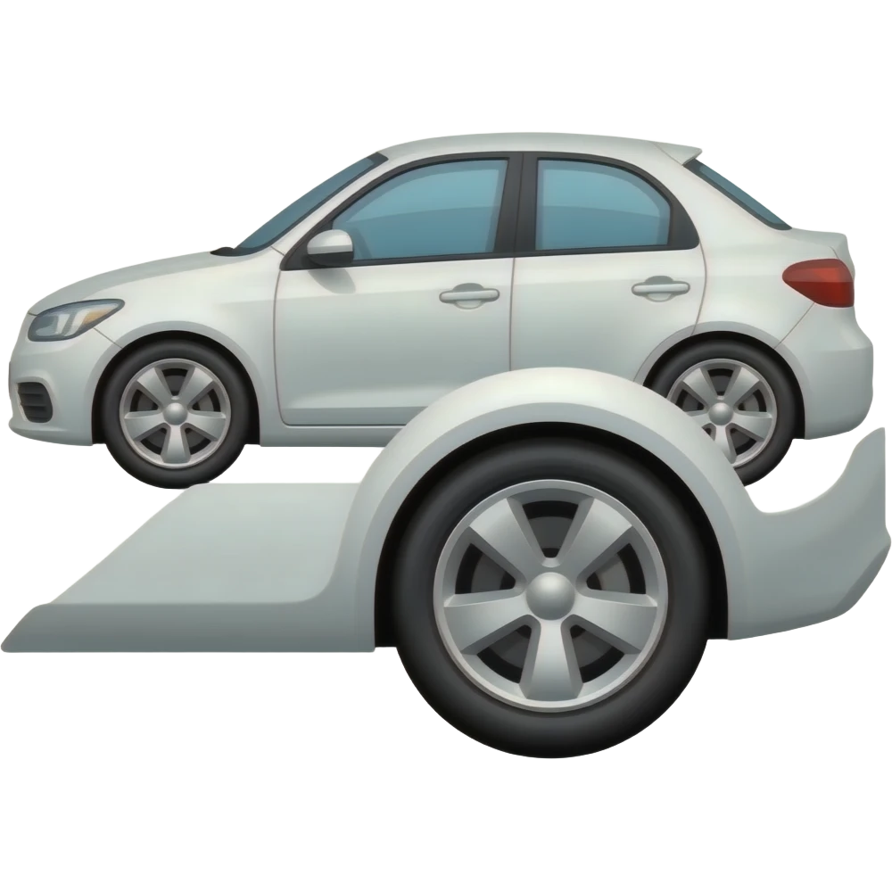 This white car side view emoji