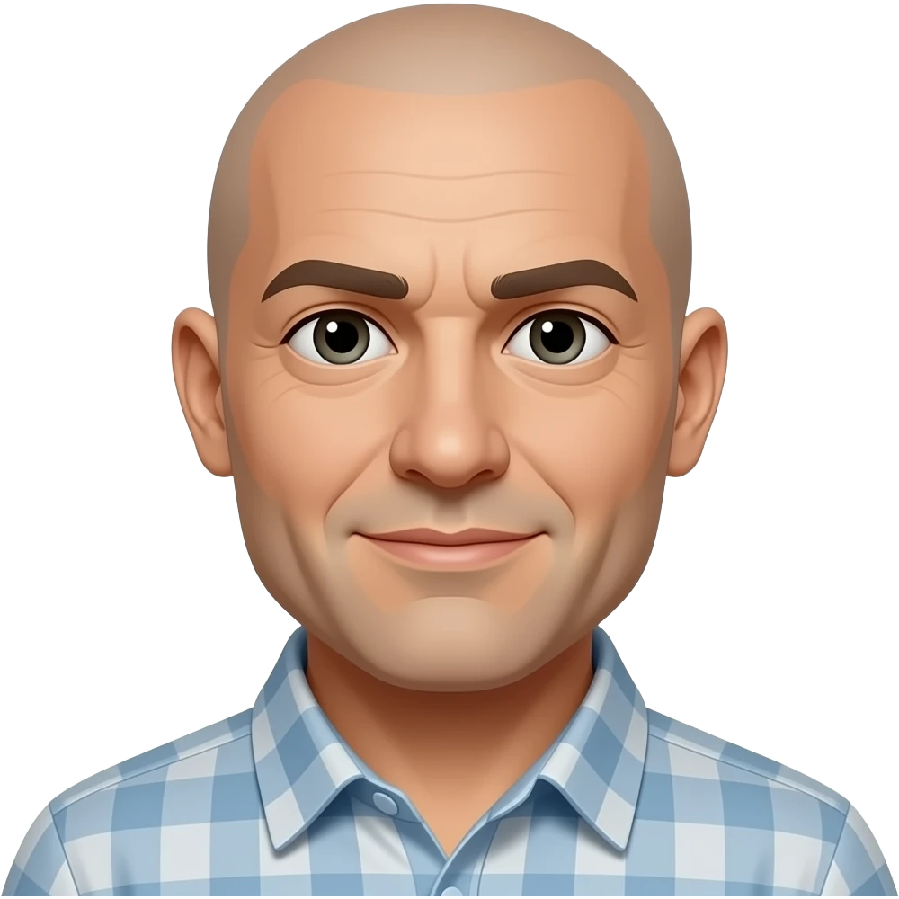Bald man emoji