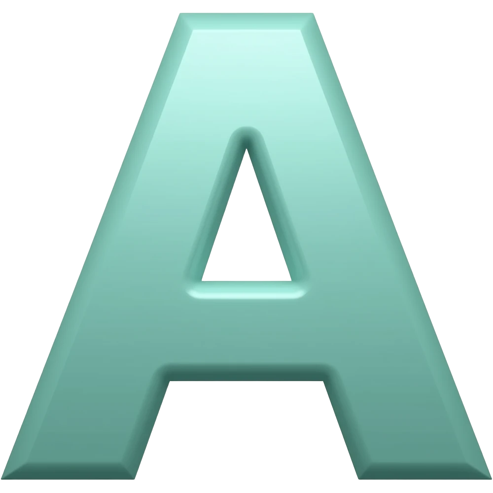 mint green A emoji