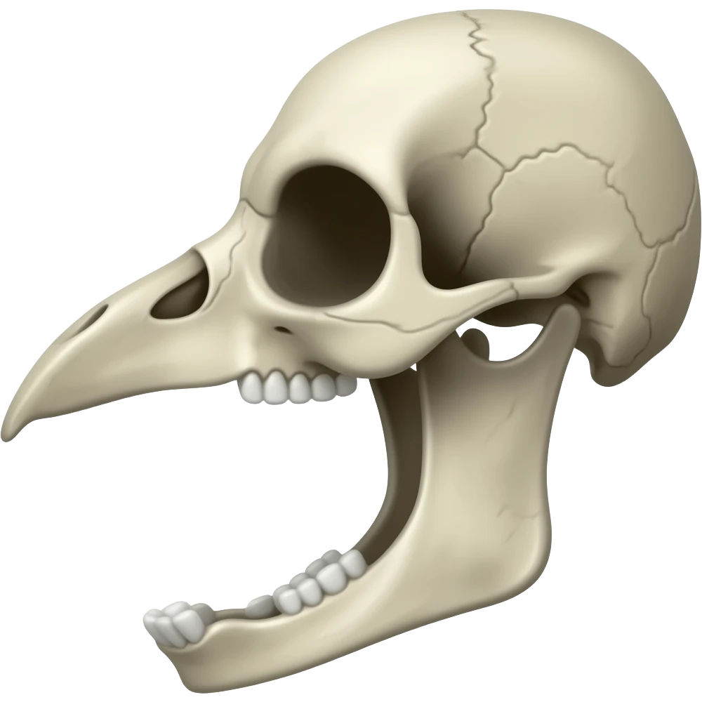 bird skeleton head emoji
