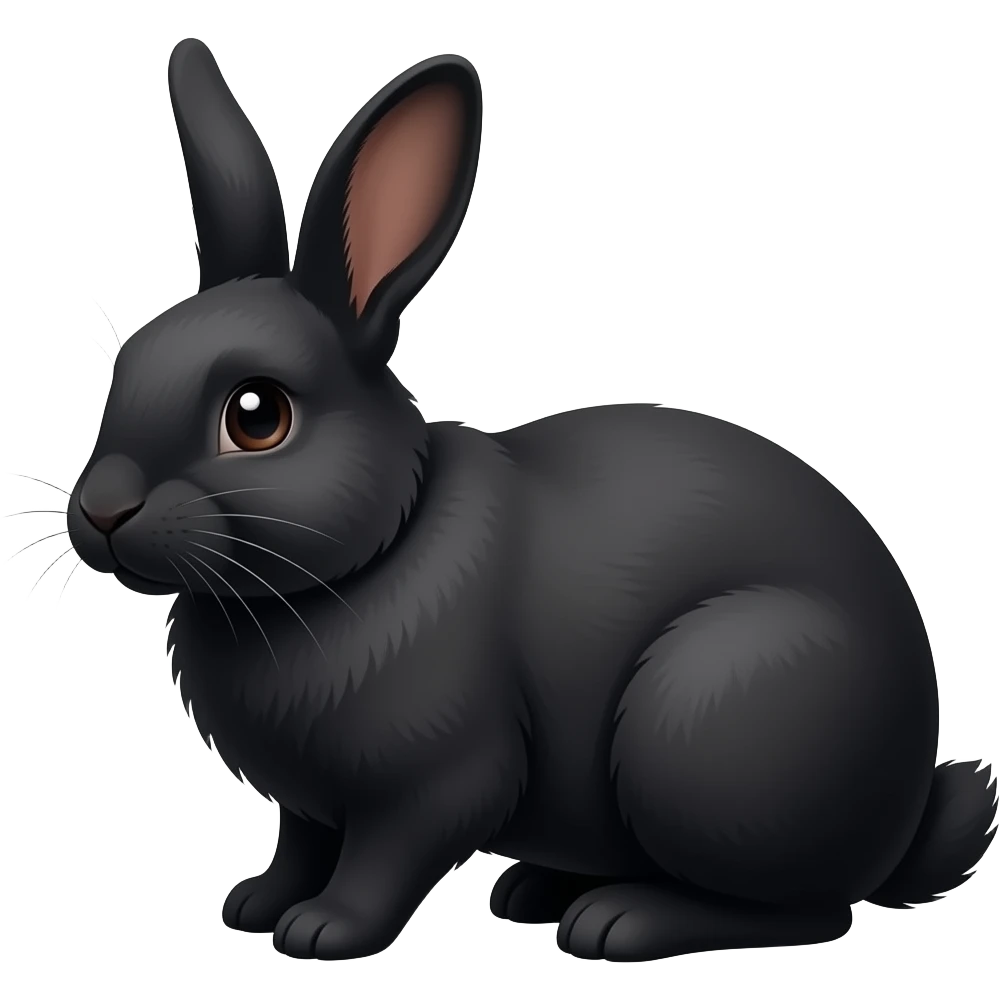 Black lop rabbit emoji