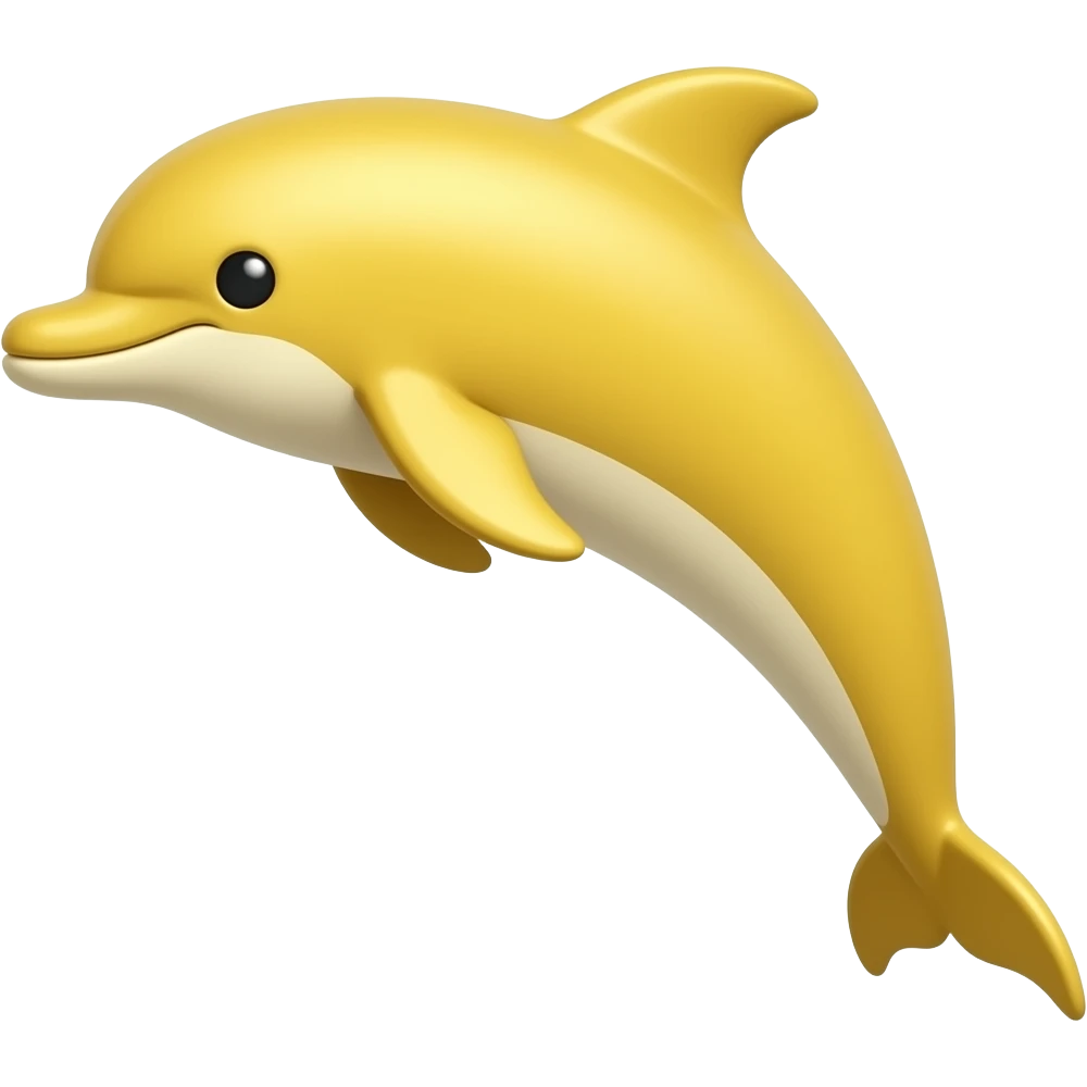 Yellow dolphin emoji
