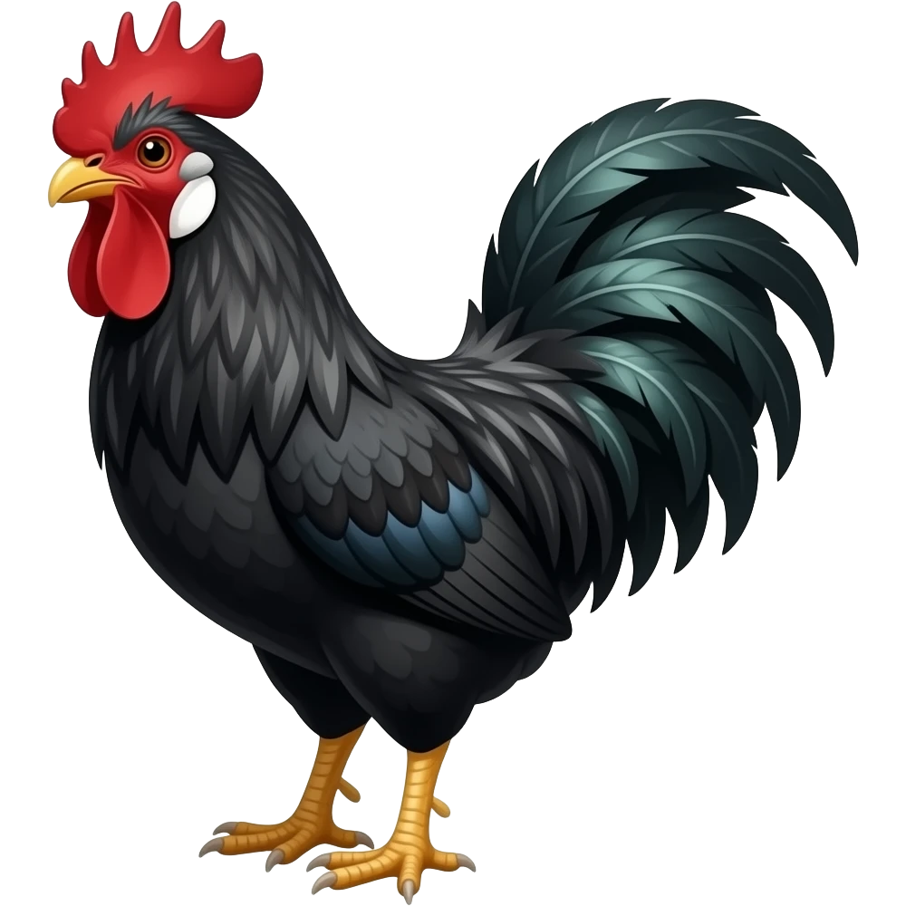 El gallo negro emoji