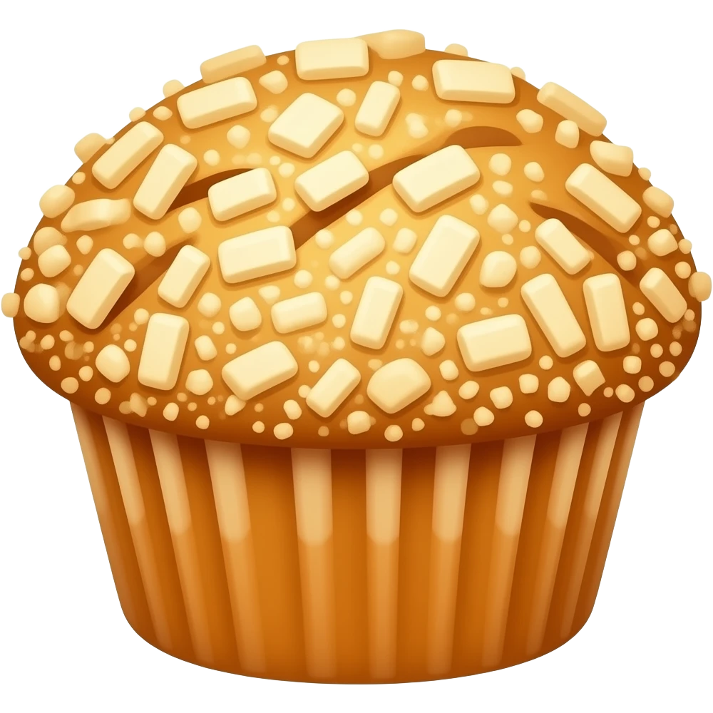 Carrot muffin with streusel topping emoji